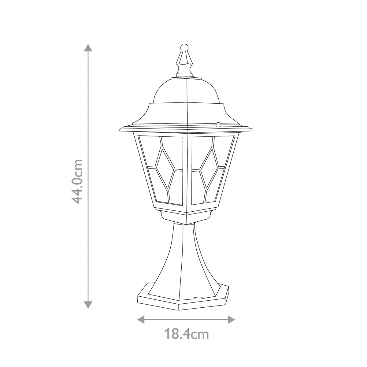 Elstead Norfolk 1 Light Pedestal Lantern