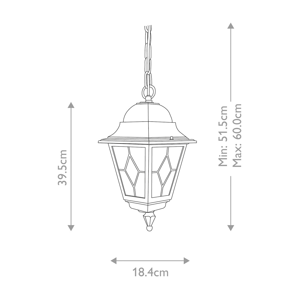 Elstead Norfolk 1 Light Chain Lantern