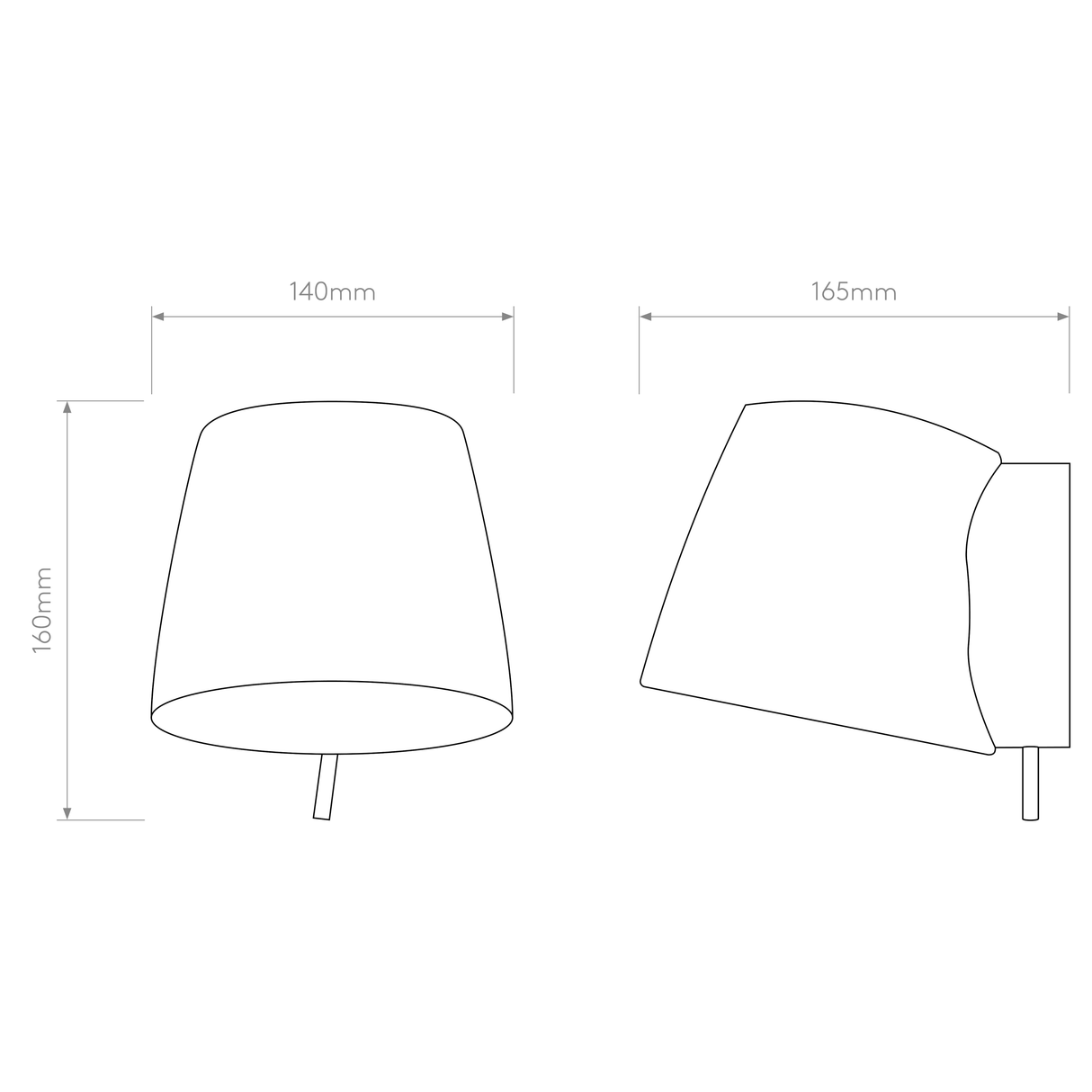 Astro Imari Fixed Wall Matt Nickel Interior Wall Light