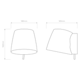 Astro Imari Fixed Wall Matt Nickel Interior Wall Light