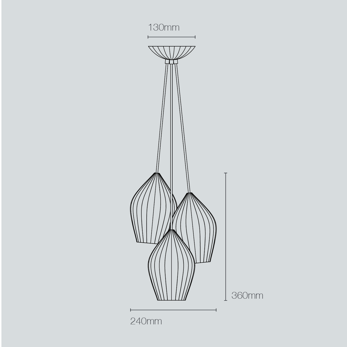 Original BTC Fin Pendant Grouping of 3 –  from Amos Lighting + Home