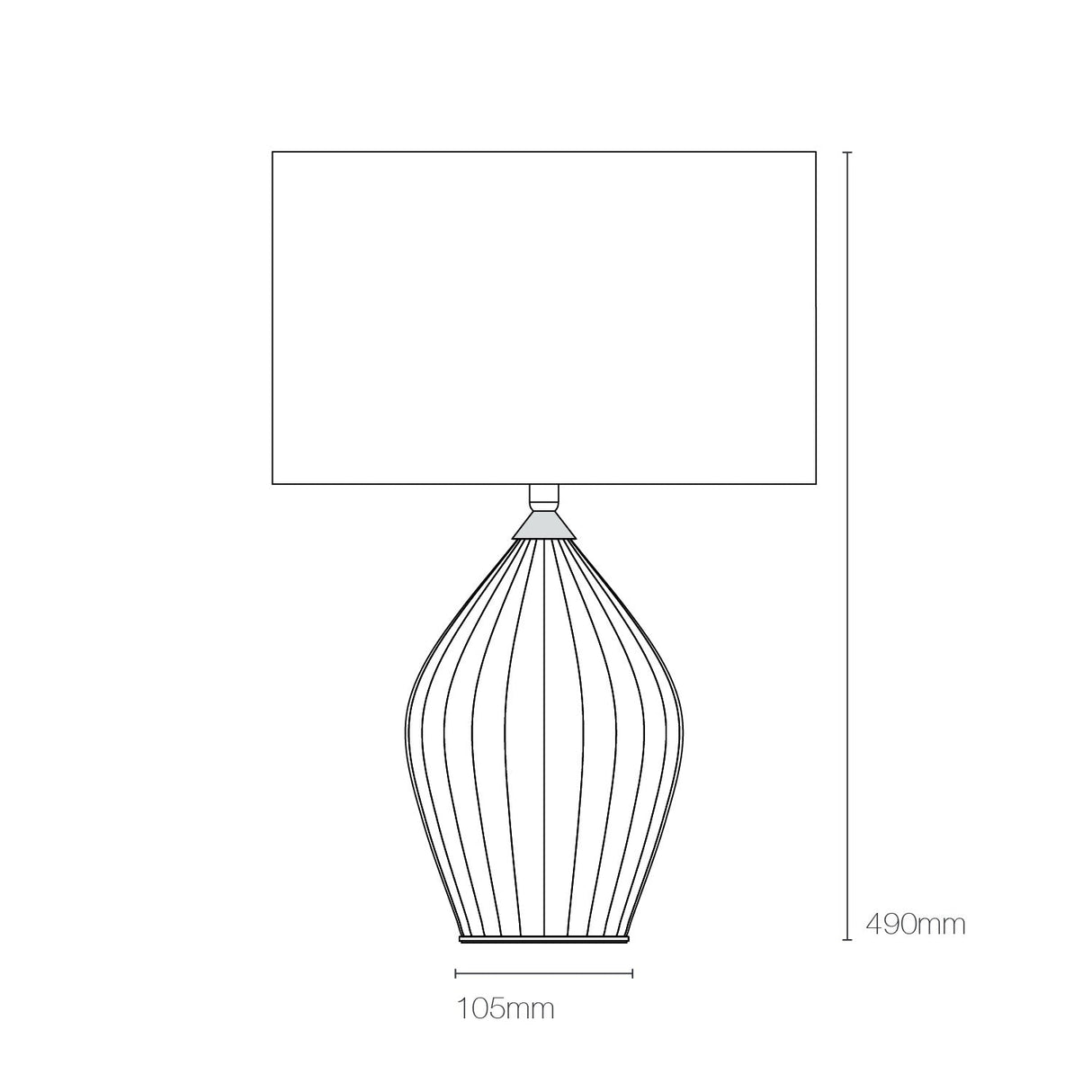 Original BTC Fin Queen Table Lamp –  from Amos Lighting + Home