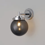 Original BTC Globe Bathroom Wall Light Anthracite & Chrome IP44 –  from Amos Lighting + Home