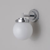 Original BTC Globe Bathroom Wall Light Opal & Chrome IP44 –  from Amos Lighting + Home