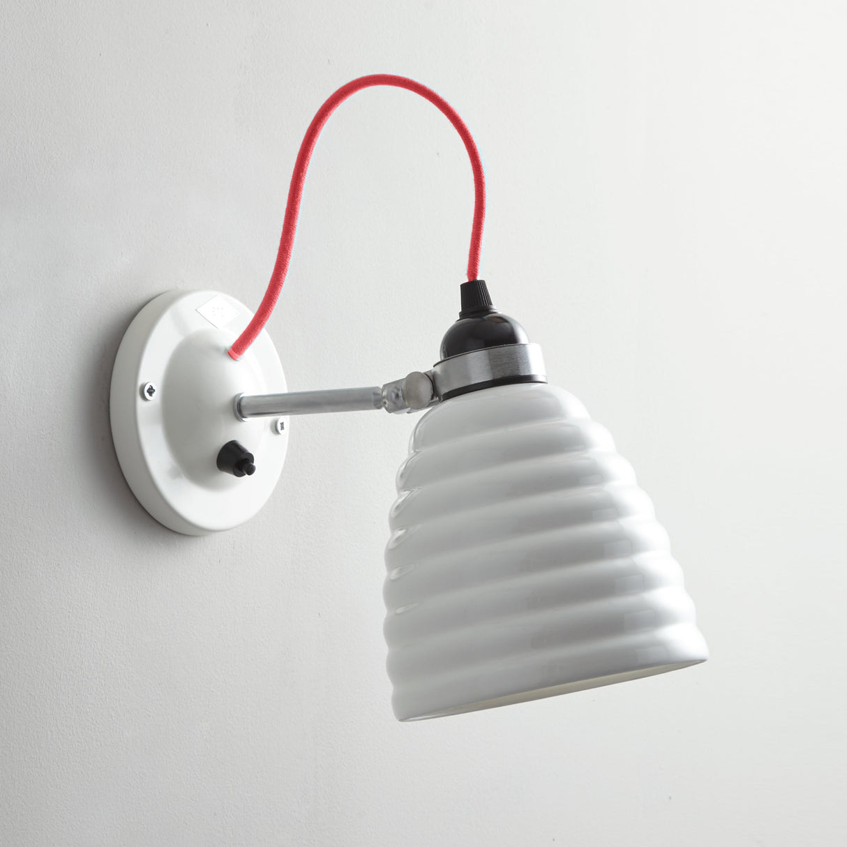 Original BTC Hector Bibendum Wall Light Switched, Red Flex –  from Amos Lighting + Home