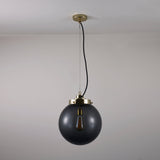 Original BTC Medium Globe Pendant Anthractite & Brass –  from Amos Lighting + Home