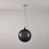 Original BTC Medium Globe Pendant Anthractite & Chrome –  from Amos Lighting + Home