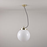 Original BTC Medium Globe Pendant Opal & Brass –  from Amos Lighting + Home