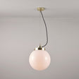 Original BTC Medium Globe Pendant Opal & Brass –  from Amos Lighting + Home