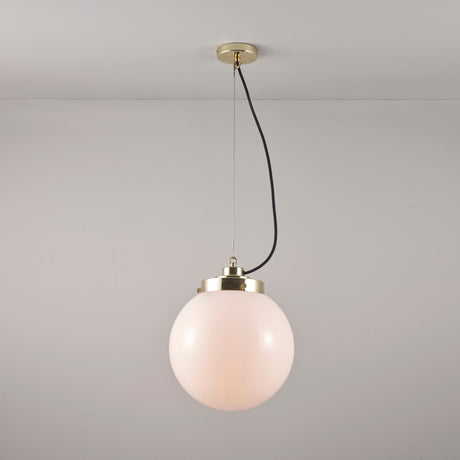 Original BTC Medium Globe Pendant Opal & Brass –  from Amos Lighting + Home