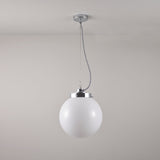 Original BTC Medium Globe Pendant Opal & Chrome –  from Amos Lighting + Home