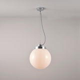 Original BTC Medium Globe Pendant Opal & Chrome –  from Amos Lighting + Home