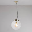 Original BTC Medium Globe Pendant Seedy Clear Glass & Brass –  from Amos Lighting + Home