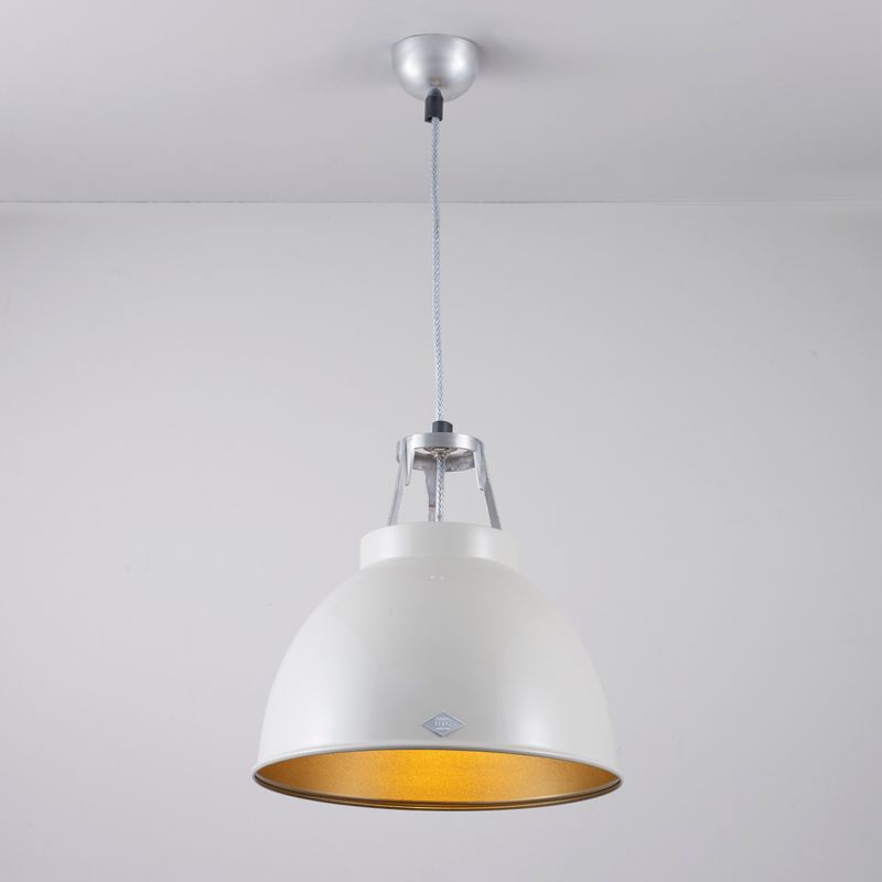 Original BTC Titan Size 1 Pendant, Grey with Bronze Interior –  from Amos Lighting + Home