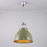 Original BTC Titan Size 1 Pendant, Olive Green with Bronze Interior –  from Amos Lighting + Home