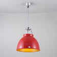 Original BTC Titan Size 1 Pendant, Red with Gold Interior –  from Amos Lighting + Home