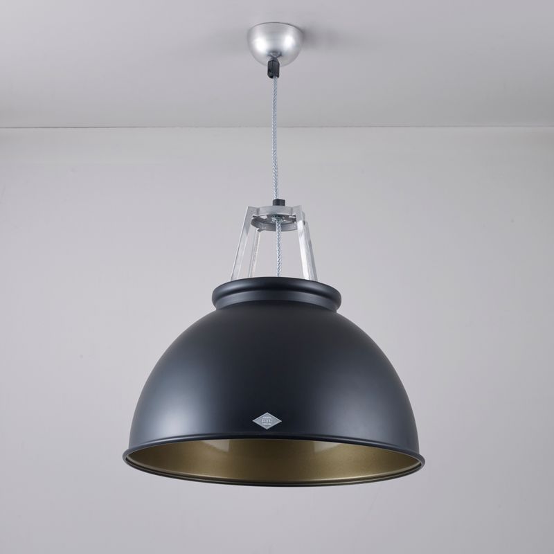 Original BTC Titan Size 3 Pendant, Black with Bronze Interior –  from Amos Lighting + Home