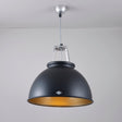 Original BTC Titan Size 3 Pendant, Black with Bronze Interior –  from Amos Lighting + Home