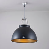 Original BTC Titan Size 3 Pendant, Black with Bronze Interior –  from Amos Lighting + Home