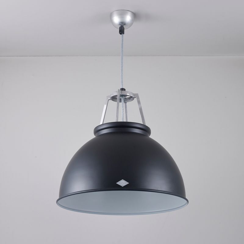 Original BTC Titan Size 3 Pendant, Black with White Interior –  from Amos Lighting + Home