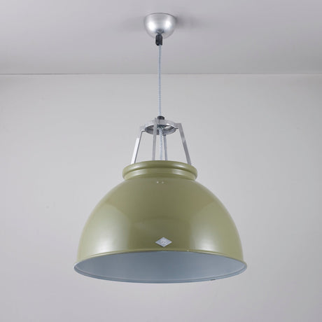 Original BTC Titan Size 3 Pendant, Olive Green with White Interior –  from Amos Lighting + Home