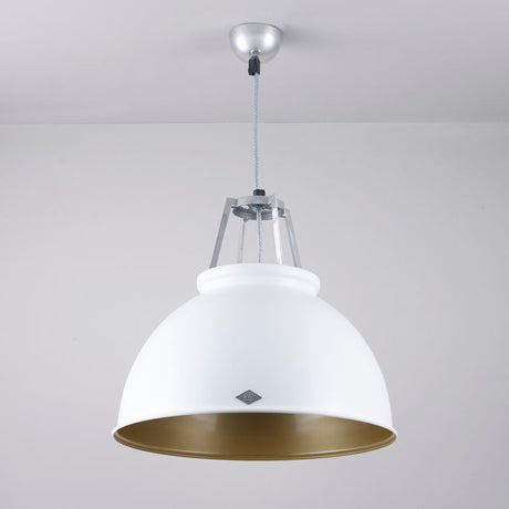 Original BTC Titan Size 3 Pendant, White with Gold Interior –  from Amos Lighting + Home