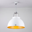 Original BTC Titan Size 3 Pendant, White with Gold Interior –  from Amos Lighting + Home