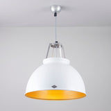 Original BTC Titan Size 3 Pendant, White with Gold Interior –  from Amos Lighting + Home