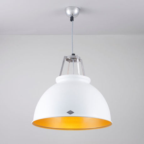 Original BTC Titan Size 3 Pendant, White with Gold Interior –  from Amos Lighting + Home