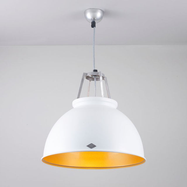 Original BTC Titan Size 3 Pendant, White with Gold Interior –  from Amos Lighting + Home