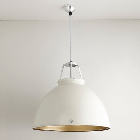 Original BTC Titan Size 5 Pendant, Grey with Bronze Interior –  from Amos Lighting + Home