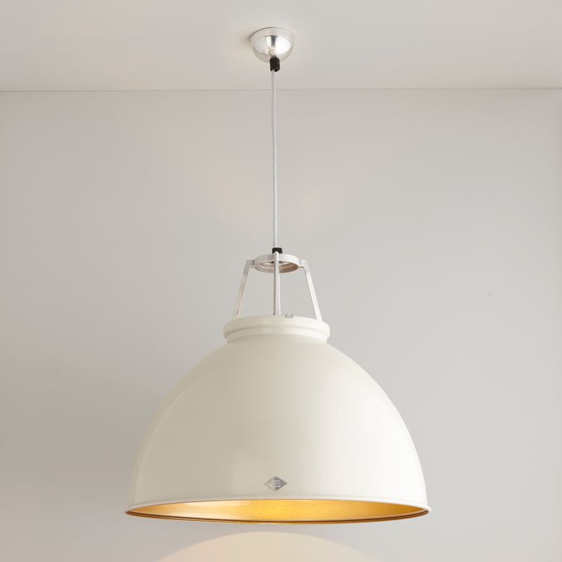 Original BTC Titan Size 5 Pendant, Grey with Bronze Interior –  from Amos Lighting + Home