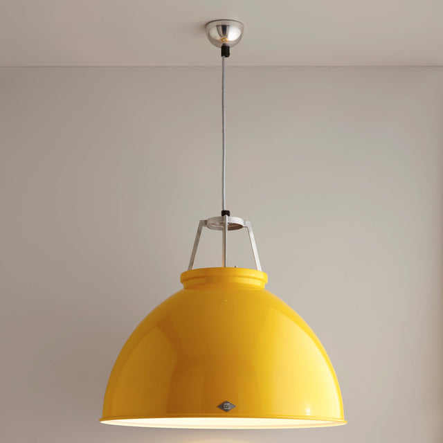 Original BTC Titan Size 5 Pendant, Yellow with White Interior –  from Amos Lighting + Home