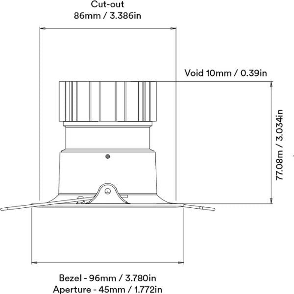 Orluna Curve Recessed Fixed LED Downlight IP65 (Dimmable) –  from Amos Lighting + Home