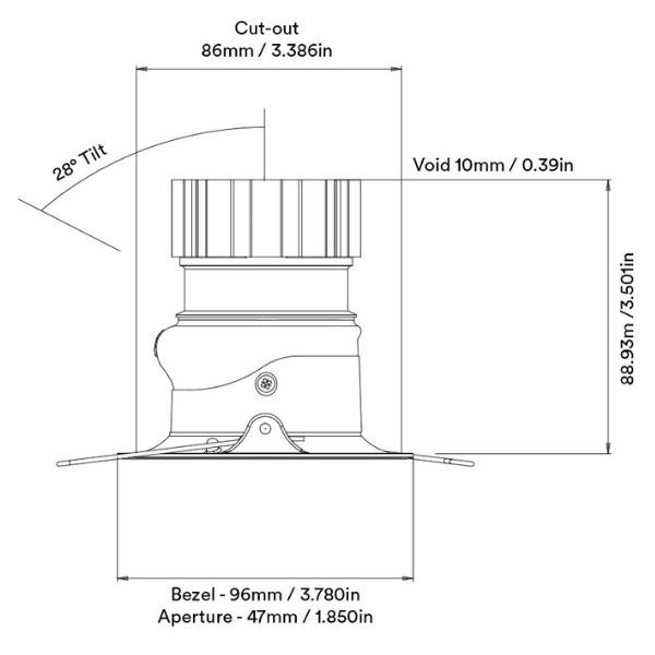 Orluna Curve Tilt Recessed Adjustable LED Downlight (Dimmable) –  from Amos Lighting + Home