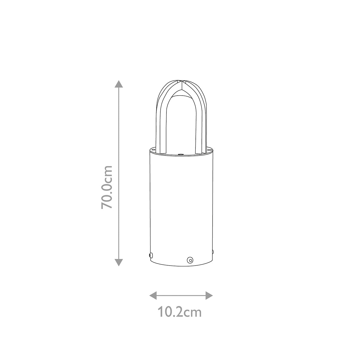 Elstead Paignton 1 Light Bollard Small Brass