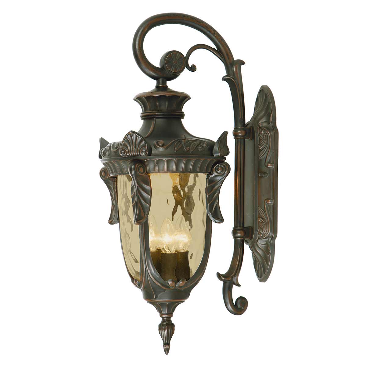 Elstead Philadelphia 3 Light Large Down Wall Lantern