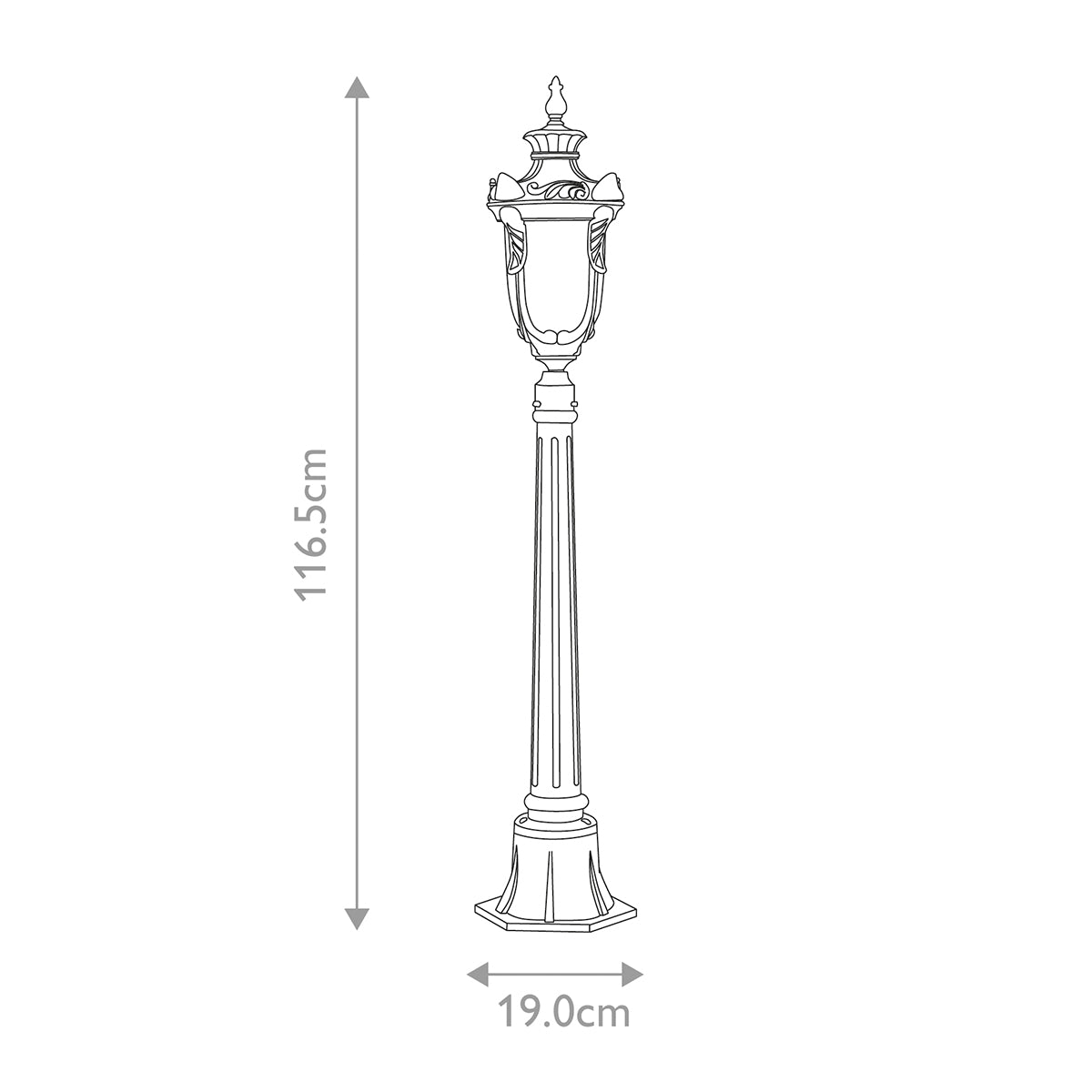 Elstead Philadelphia 1 Light Medium Pillar