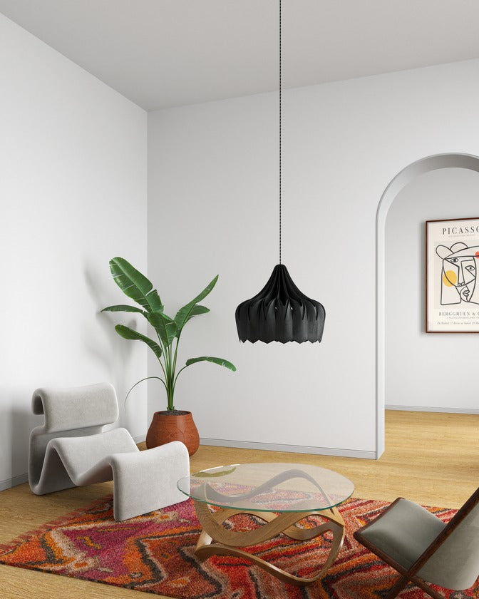 Pilke Pioni Small Pendant Black –  from Amos Lighting + Home