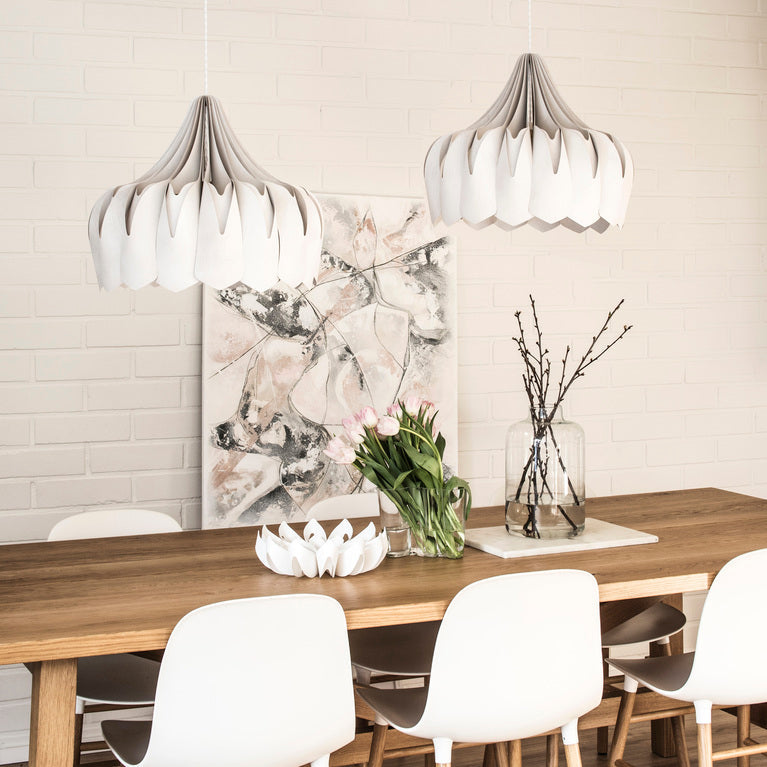 Pilke Pioni Small Pendant White –  from Amos Lighting + Home