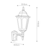 Elstead Parish 1 Light Up Wall Lantern