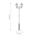 Elstead Parish 2 Light Twin Lamp Post