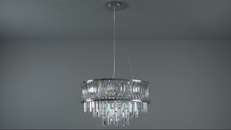 Amos Concave 9 Light Crystal Chandelier –  from Amos Lighting + Home