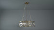 Amos Concave 6 Light Crystal Chandelier Warm Brass –  from Amos Lighting + Home