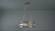 Amos Concave 6 Light Crystal Chandelier Warm Brass –  from Amos Lighting + Home