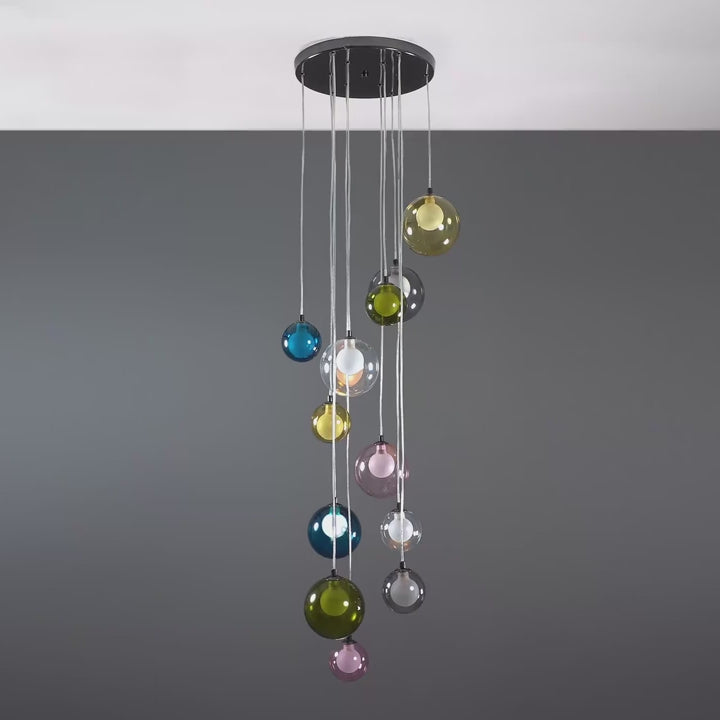 Amos Planetary 12 Light Cluster Pendant