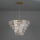 Amos Southgate Chandelier Antique Gold & White