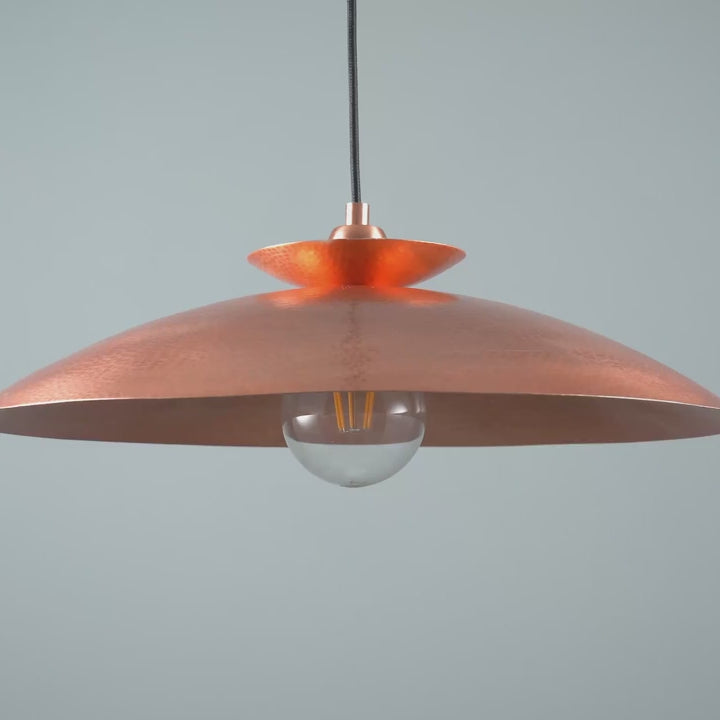 Amos Cattelan Disc Pendant Hammered Copper