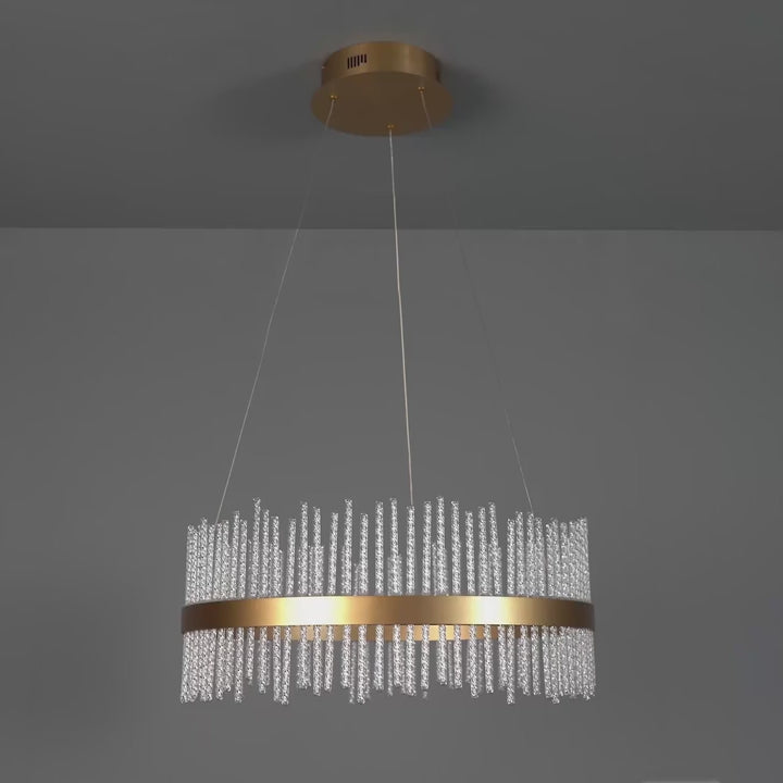 Amos Vanburgh Small Pendant Chandelier Brushed Gold