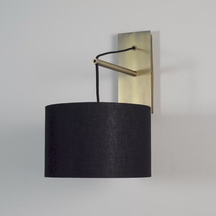 Amos Automic Wall Light Matt Brass & Black